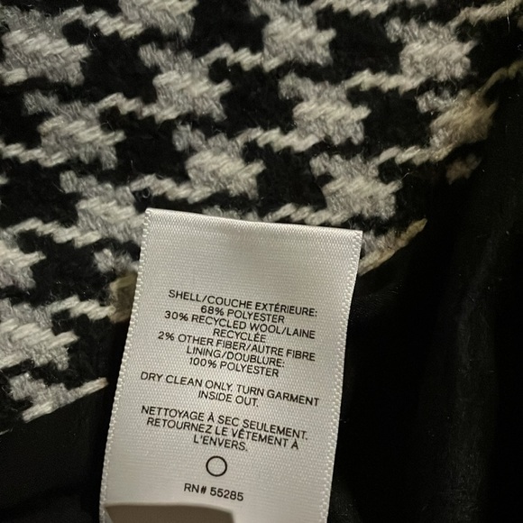 Express Medium Blazer Black White Lined Blazer Open Style Excellent like new - Picture 7 of 11